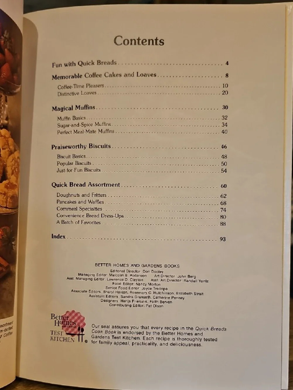 Better Homes & Gardens Quick Breads Cookbook 1975 Vintage Hardcover